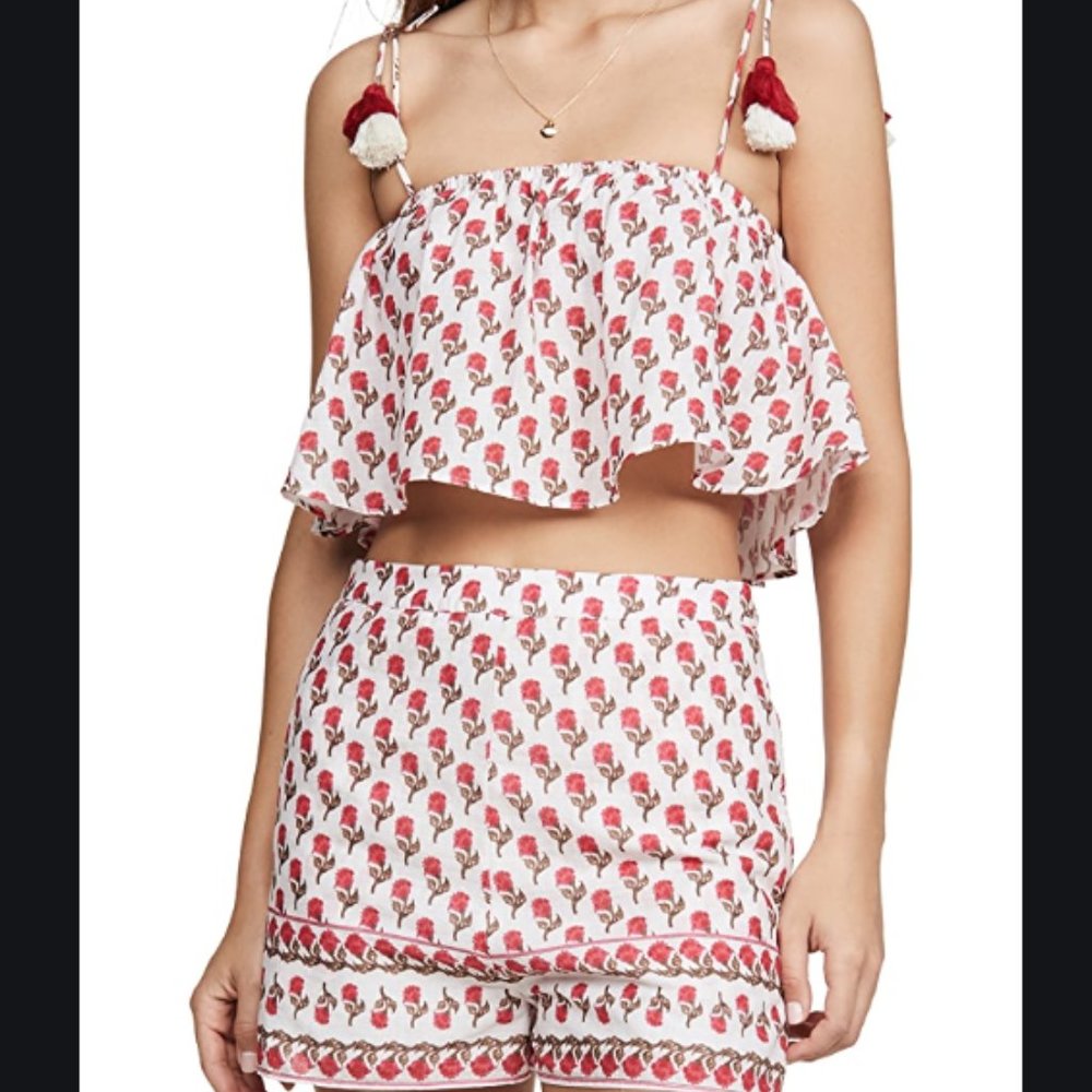 Kos Resort Printed Crop Top